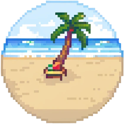 beach vacation scene emoji