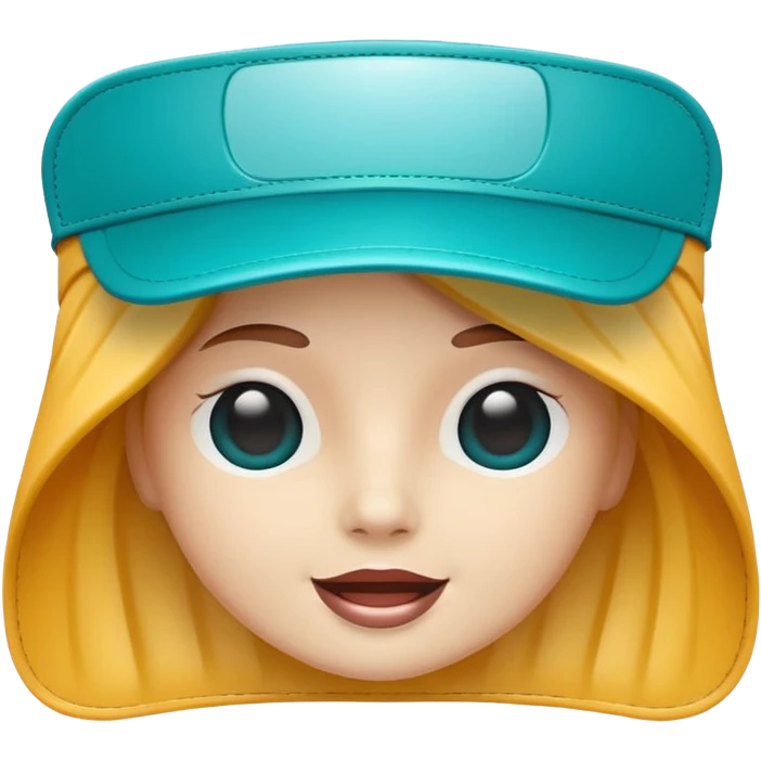 Sun Visor,teal emoji