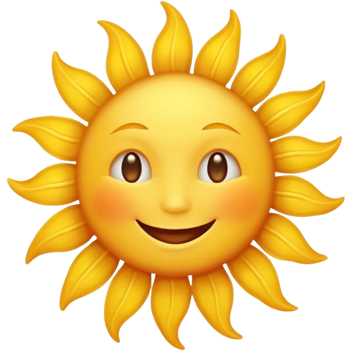 A happy sun emoji emoji