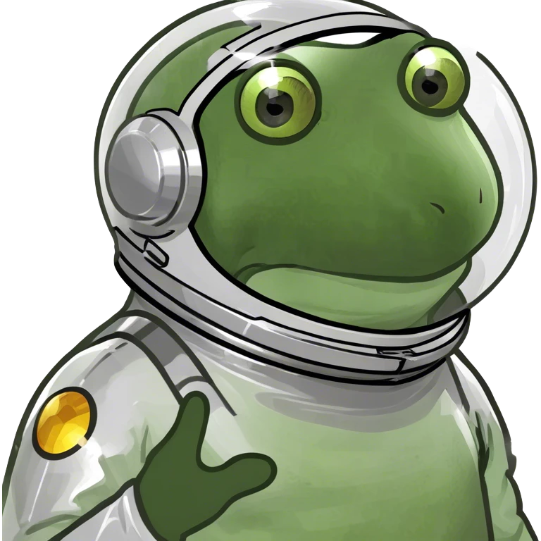 green frog in a spacesuit emoji