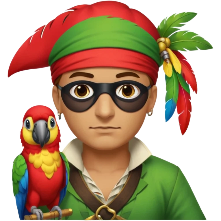 pirate and parrot emoji