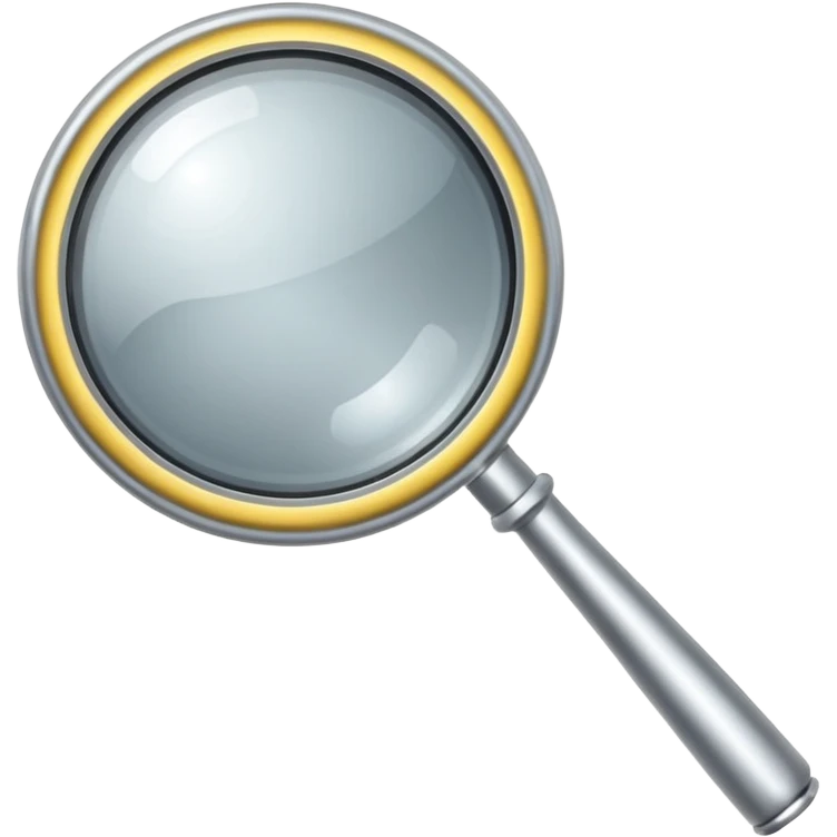 Magnifier silver emoji