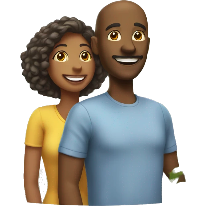 Man and woman enjoying sunny day emoji