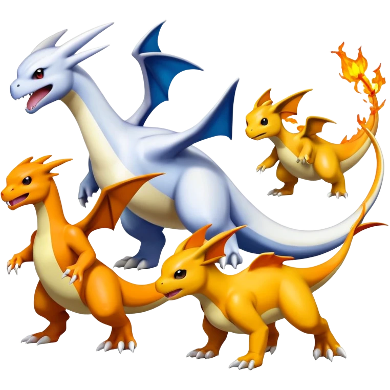 Lugia,xernias,chsrizard,raichu hybrid emoji