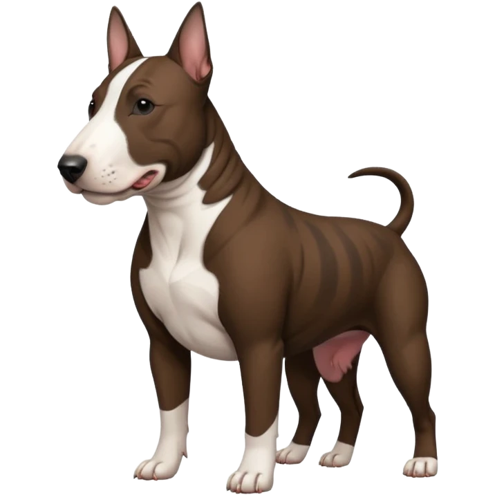 brindle english bull terrier dark brown emoji