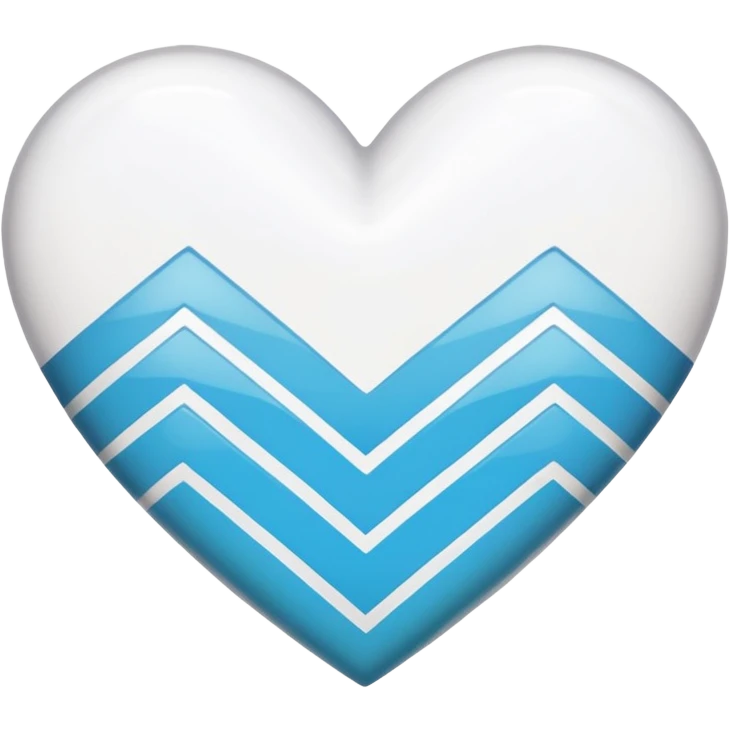 white heart with a chevron pattern emoji