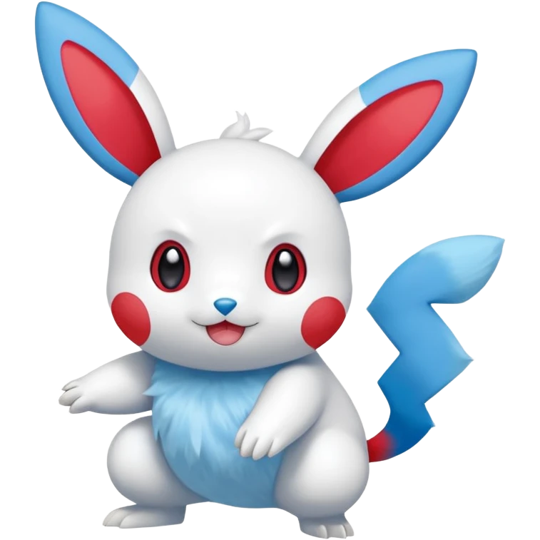 Plusle-Minun-Pokémon-fusion, full body emoji