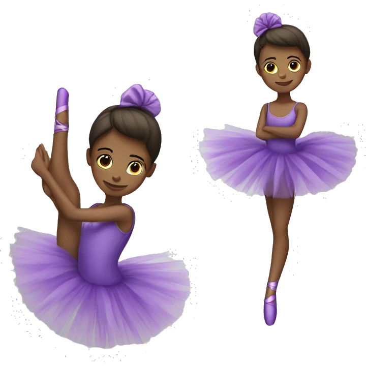 Purple tutu girl ballerina emoji