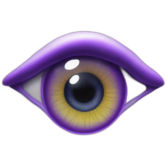 majestic godly violet iris eyeball serious intense symmetrical knowledgable emoji