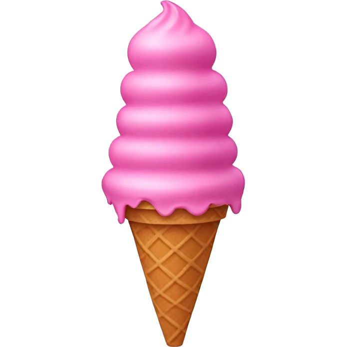 Pink ice cream cone  emoji