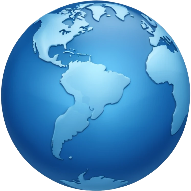 Minimalistic blue globe  emoji