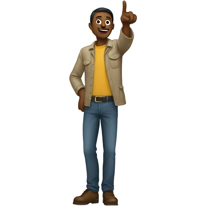 full body man pointing emoji