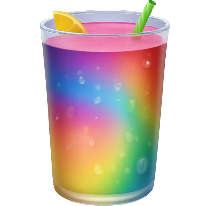 Rainbow juice emoji