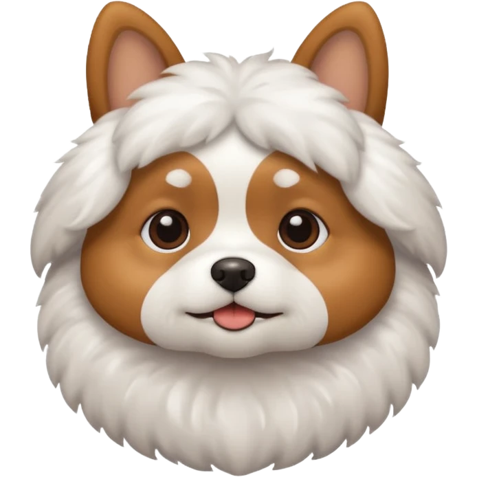 small dog at cloudy emoji