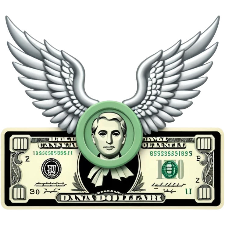 dollar bill with wings emoji