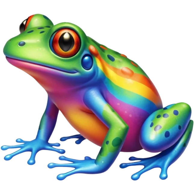 Grenouille arc-en-ciel emoji