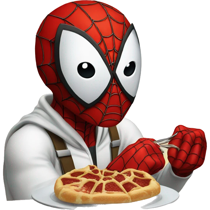 Spiderman eating  emoji