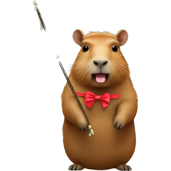 Capybara with bow  emoji