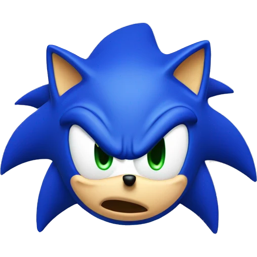 Sonic shaking his head emoji