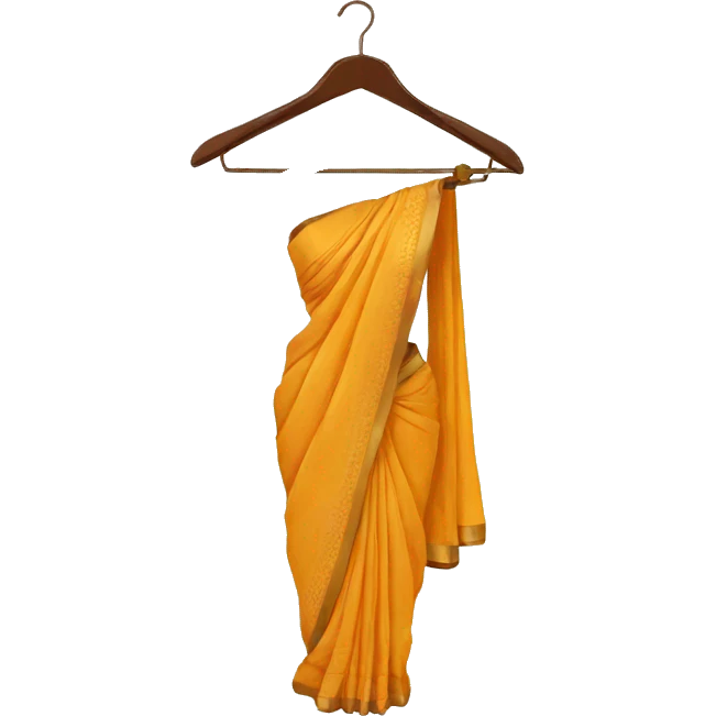 Hanger with saree  emoji