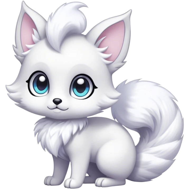 Kawaii bright fantasy ethereal anthro fursona Fakemon with tufted tail  emoji