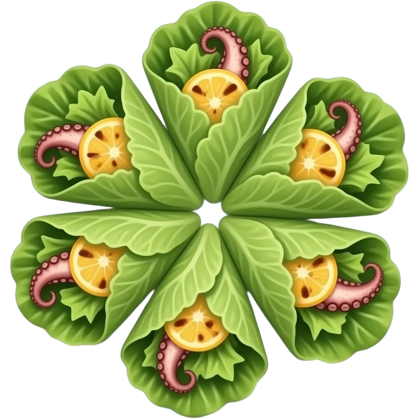 Grilled Octopus Lettuce Wraps emoji