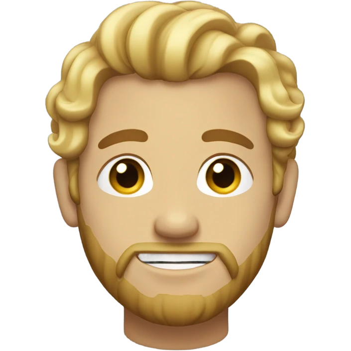 blonde guy curly slightly longer hair beard and piercings emoji