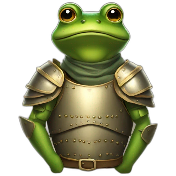 Grenouille en armure emoji