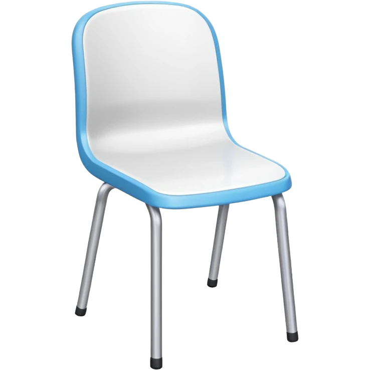 Silla de plastico color blanca emoji