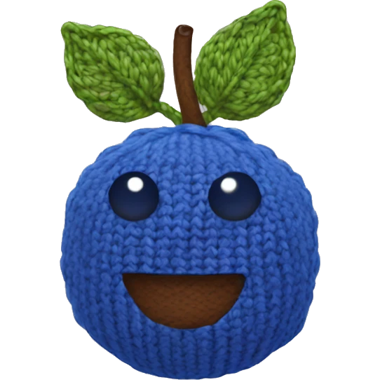 knitted blueberry emoji