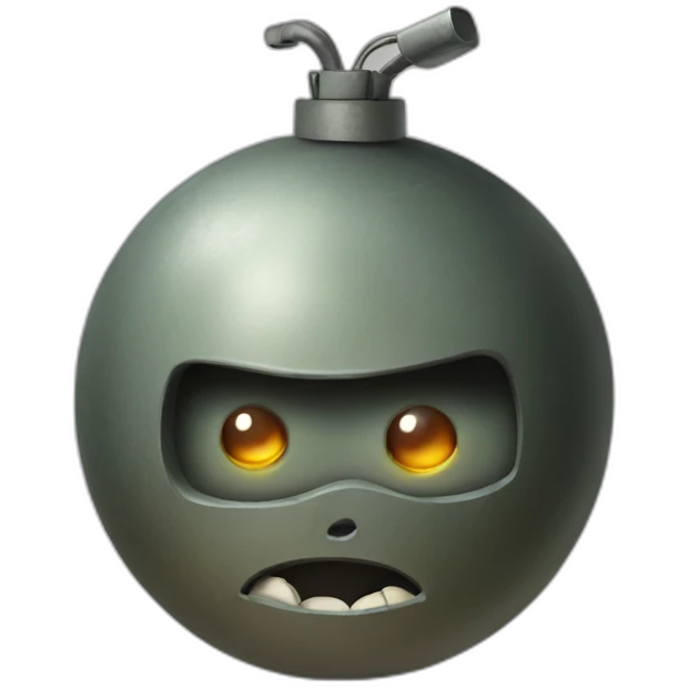 bomb head with letter A emoji