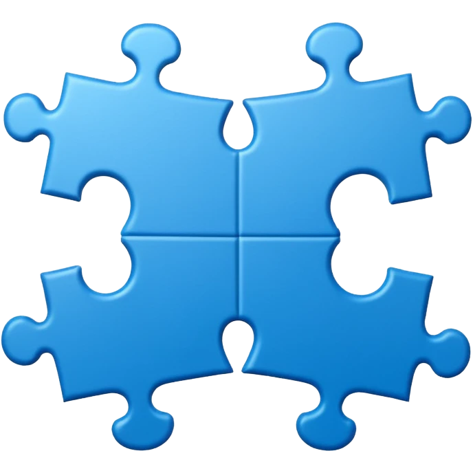 two puzzle pieces slightly separated emoji