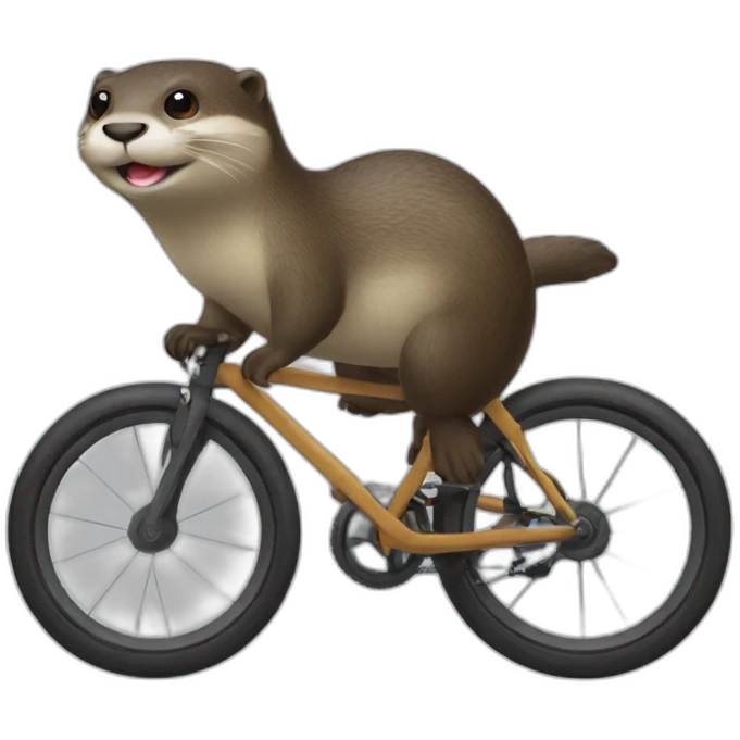 Une loutre qui fait du vélo emoji
