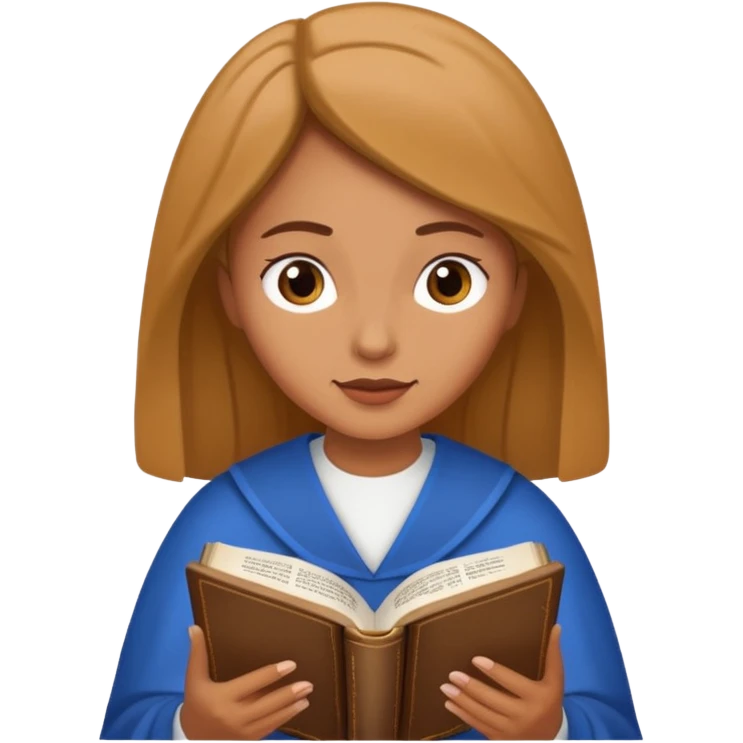 woman reading a bible emoji