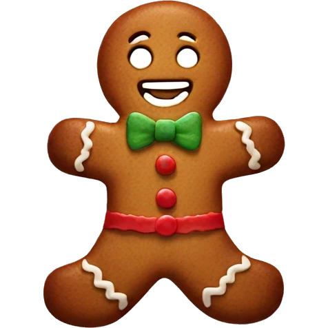 Gingerbread man emoji