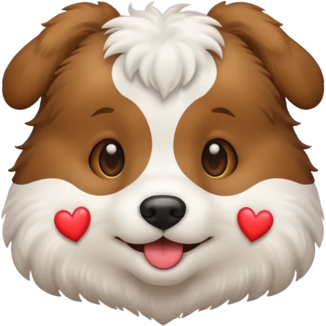 Dog with heart face emoji