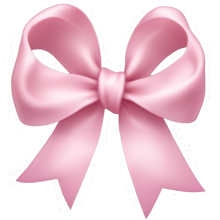 light pink ribbon bow emoji