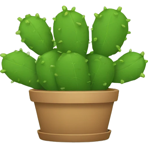 single flat Nopal without pot emoji
