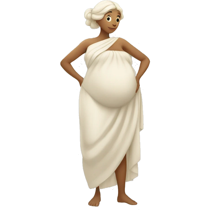 white ancient greek woman pregnant emoji