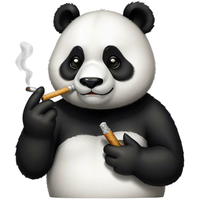 panda smoking  emoji