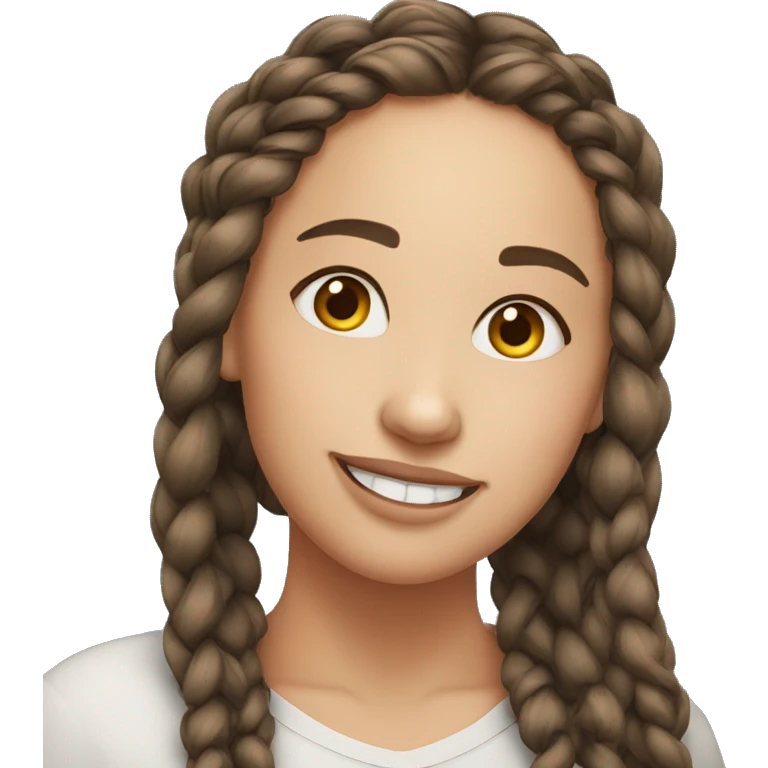Quarteron braids woman smiling with  and nose piercing emoji