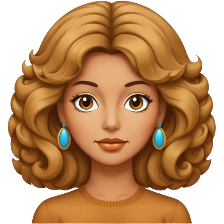 70s 80s single women with hair style  emoji