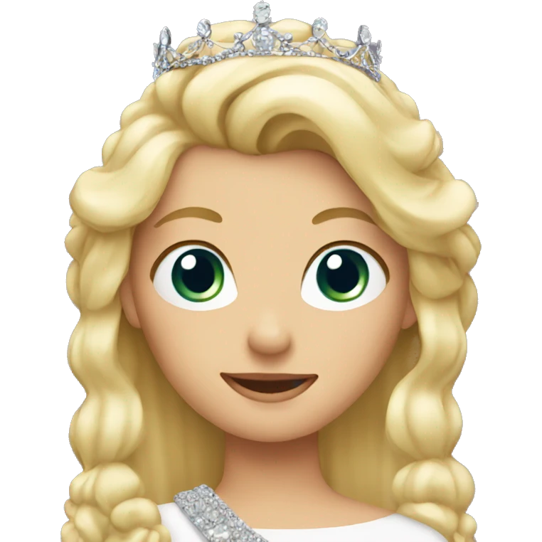 blonde girl with tiara emoji