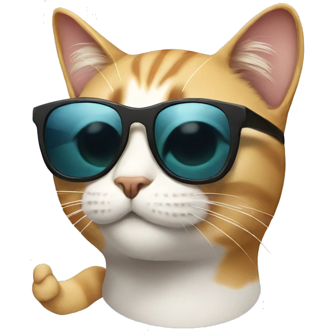Cat with sunglasses emoji