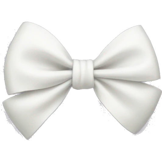 White pastel bow emoji