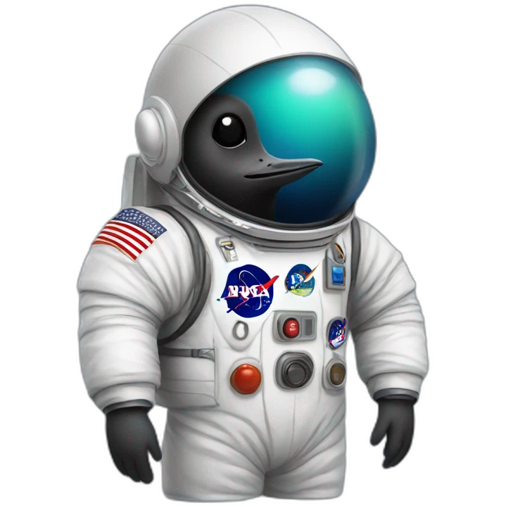 a minnesota bird loon with an astronaut uniform emoji