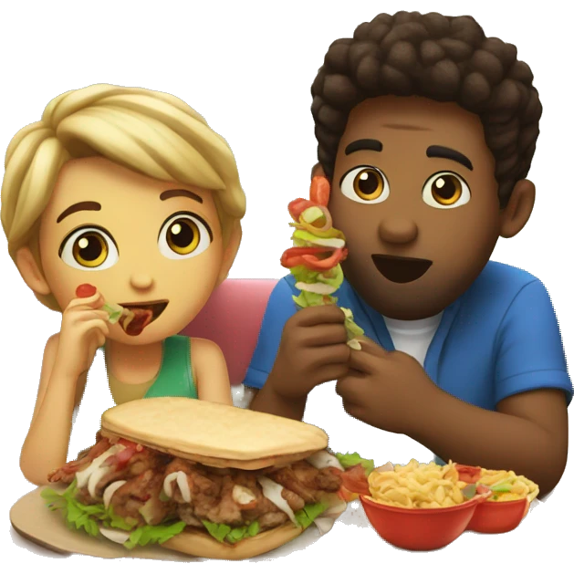 Bigflo et oli eating kebab  emoji