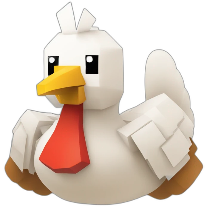 Un poulet de Minecraft sur mario emoji