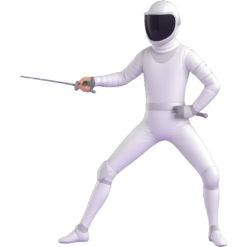 fencer standing in a relaxed pose emoji