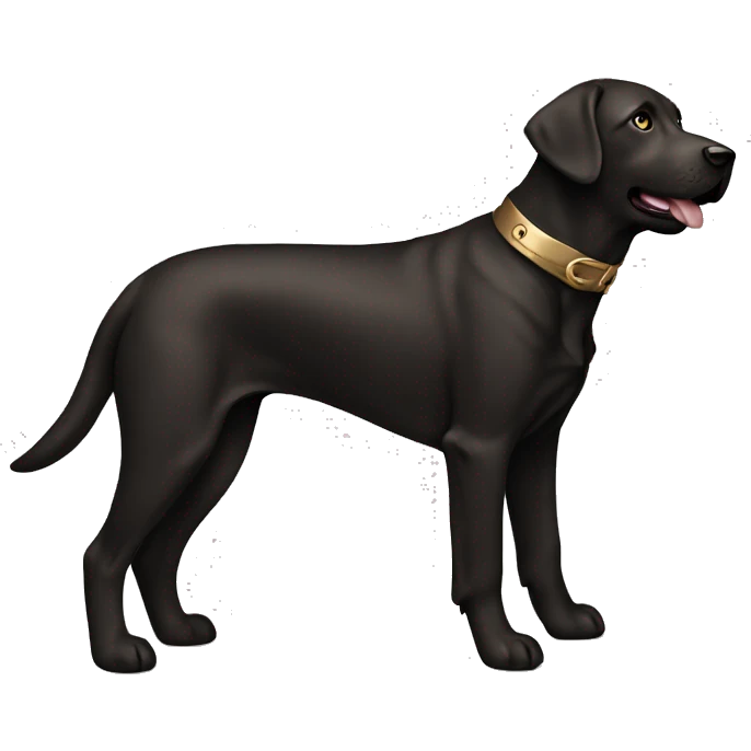 black Labrador bronze collar emoji